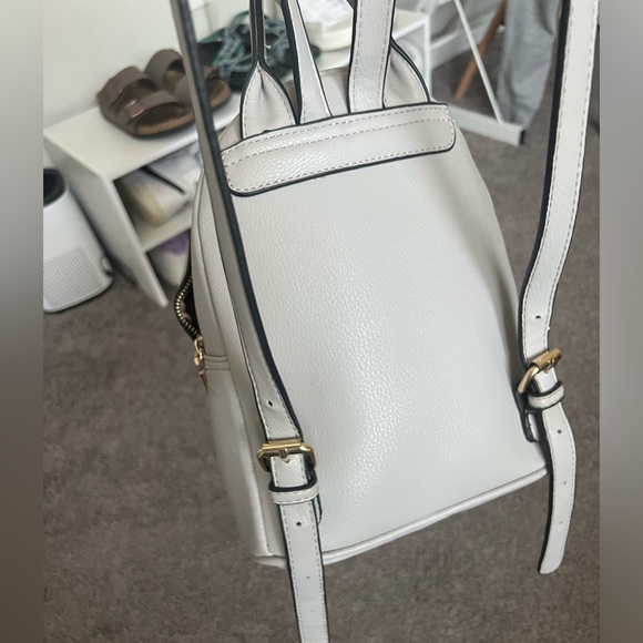 Gray Faux Leather Mini Backpack - Picture 3 of 9